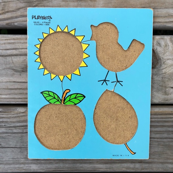 PlaySchool Vintage 4-Pc Wooden Puzzle! EUC! - Picture 3 of 8